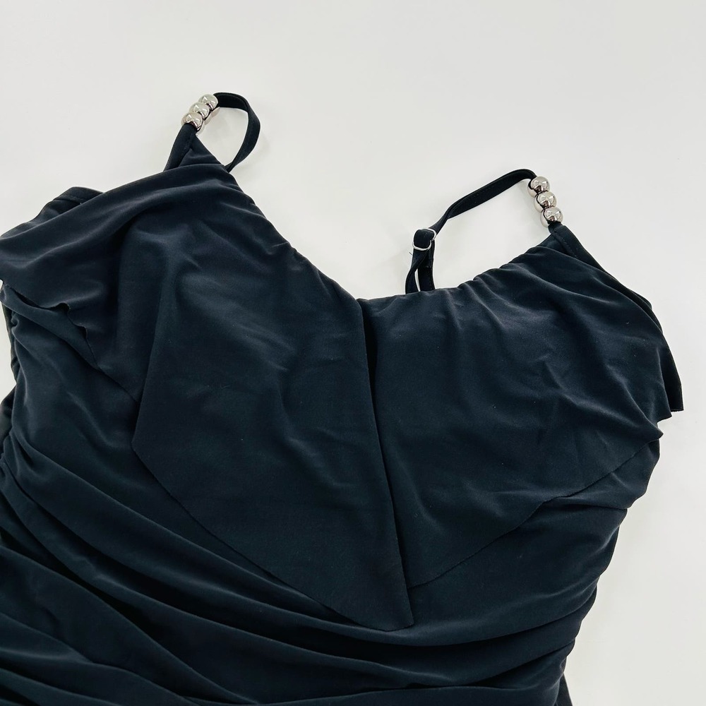 Magicsuit Black Solid Isabel Underwire Ruching V-… - image 4